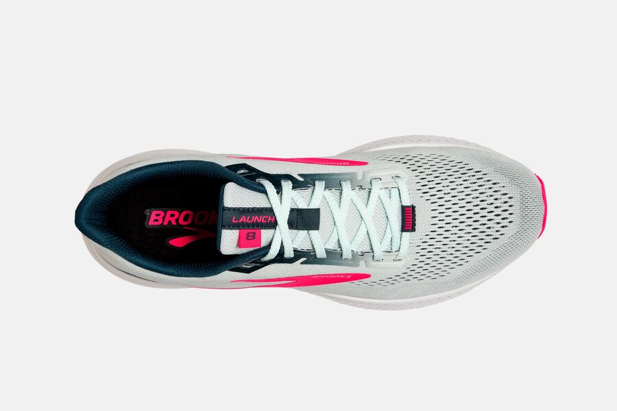 Brooks Launch 8 Road Running Shoes - Womens - Grey/Pink - KF4709261